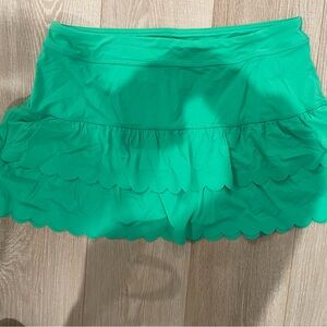 Lilly Pulitzer Green Scalloped Ruffle Skirt